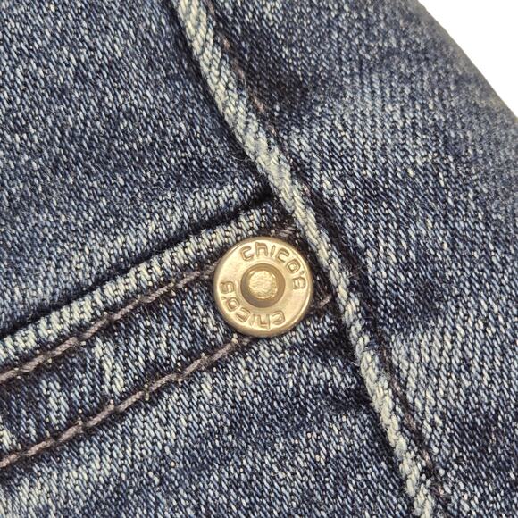 Chico's Sz 12 Reg Stretch Denim Jegging Blue Jeans - Picture 6 of 11